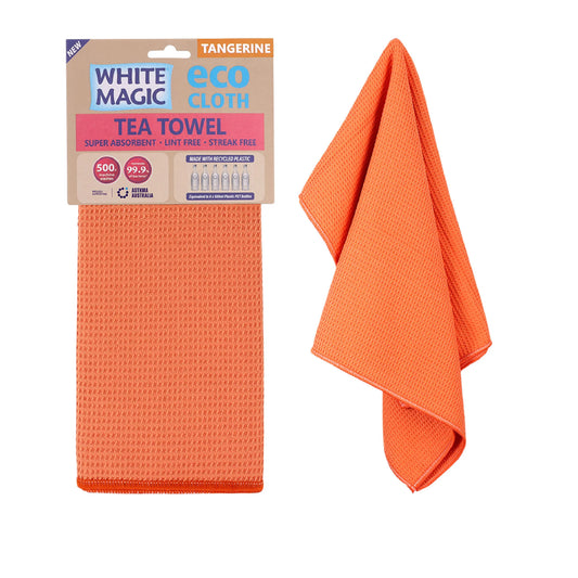 Tea Towel Single Tangerine